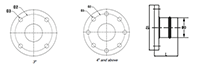 3 to 8 Inch (in) Nominal Diameter Compressed Air Aluminum Reducing Flanges - 2