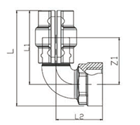 3 to 8 Inch (in) Nominal Diameter Aluminum Compressed Air Female Threaded 90 Degree Elbows - 2