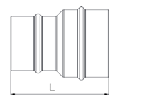 3 to 8 Inch (in) Nominal Diameter Aluminum Compressed Air Lateral Reducing Connectors - 2