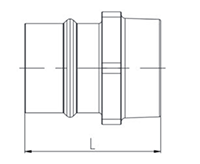 3 to 8 Inch (in) Nominal Diameter Aluminum Compressed Air Male Adapters - 2