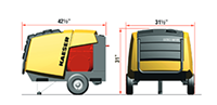 Mobilair™ M15 and  M17 Model Small Portable Air Compressor - 2