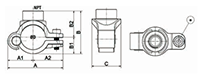 3/4 to 2-1/2 Inch (in) Nominal Diameter Aluminum Compressed Air Mini Brackets - 2