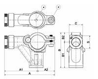 3/4 to 2-1/2 Inch (in) Nominal Diameter Aluminum Compressed Air Quick Reducing Brackets - 2