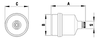 3/4 to 2-1/2 Inch (in) Nominal Diameter Aluminum Compressed Air Vented End Caps - 2