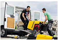 Up to 92 Cubic Feet Per Minute (cfm) Flow Rate Small Portable Air Compressors - Easy Load Design