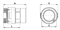 3/4 to 2-1/2 Inch (in) Nominal Diameter Aluminum Compressed Air Female Adapters - 2