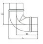 3 to 8 Inch (in) Nominal Diameter Aluminum Compressed Air Equal 90 Degree Elbows - 2