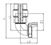 3 to 8 Inch (in) Nominal Diameter Aluminum Compressed Air Female Threaded 90 Degree Elbows - 2