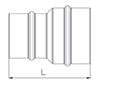 3 to 8 Inch (in) Nominal Diameter Aluminum Compressed Air Lateral Reducing Connectors - 2