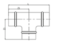 3 to 8 Inch (in) Nominal Diameter Aluminum Compressed Air Equal Tees - 2