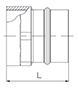 3 to 8 Inch (in) Nominal Diameter Aluminum Compressed Air Female Adapters - 2