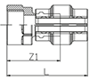 3 to 8 Inch (in) Nominal Diameter Aluminum Compressed Air Female Adapters with Union Connector - 2