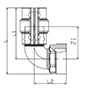 3 to 8 Inch (in) Nominal Diameter Aluminum Compressed Air Male Threaded 90 Degree Elbows - 2