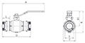 3/4 to 2-1/2 Inch (in) Nominal Diameter Aluminum Compressed Air Pipe to Pipe Ball Valves - 2