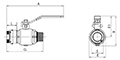 3/4 to 2-1/2 Inch (in) Nominal Diameter Aluminum Compressed Air Pipe to Thread Ball Valves - 2