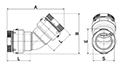 3/4 to 2-1/2 Inch (in) Nominal Diameter Aluminum Compressed Air Equal 45 Degree Elbows - 2