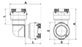 3/4 to 2-1/2 Inch (in) Nominal Diameter Aluminum Compressed Air Equal 90 Degree Elbows - 2