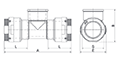 3/4 to 2-1/2 Inch (in) Nominal Diameter Aluminum Compressed Air Female Threaded Equal Tees - 2