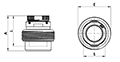 3/4 to 2-1/2 Inch (in) Nominal Diameter Aluminum Compressed Air Plug-in Reducers - 2