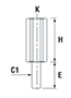 3/4 to 2-1/2 Inch (in) Nominal Diameter Aluminum Compressed Air Threaded Rod Adapters - 2