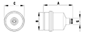 3/4 to 2-1/2 Inch (in) Nominal Diameter Aluminum Compressed Air Vented End Caps - 2