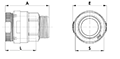 3/4 to 2-1/2 Inch (in) Nominal Diameter Aluminum Compressed Air Male Adapters - 2